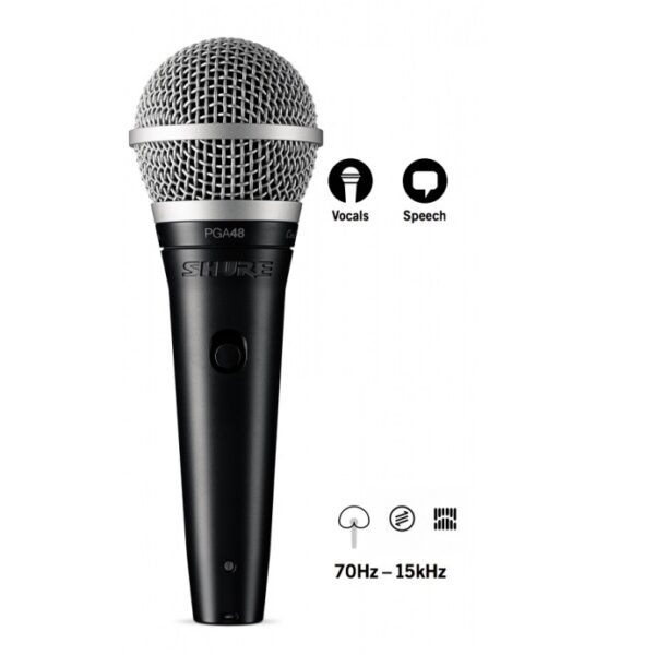 MICROFONO SHURE PGA48 CON CABLE Y SOPORTE PARA GRABACIÓN - Imagen 4