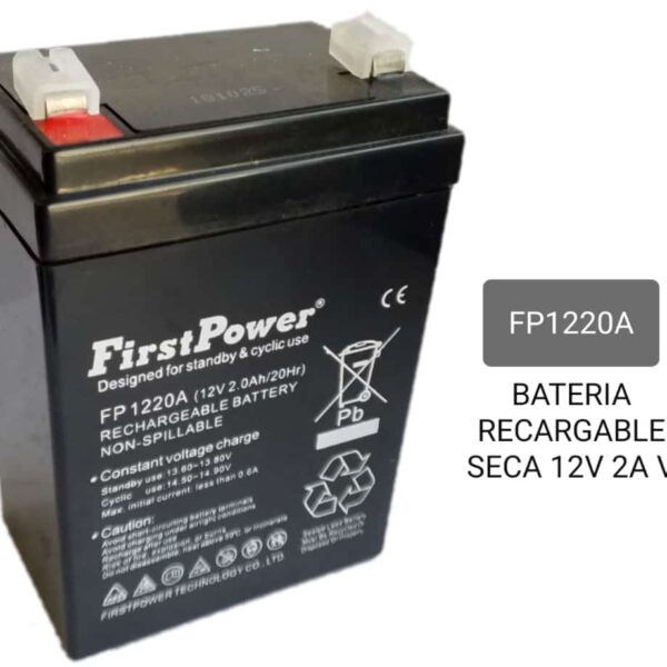Batería Recargable Seca 12 V 2 Ah VERTICAL