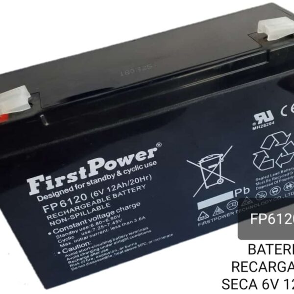 Batería Recargable Seca 6 V 12 Ah