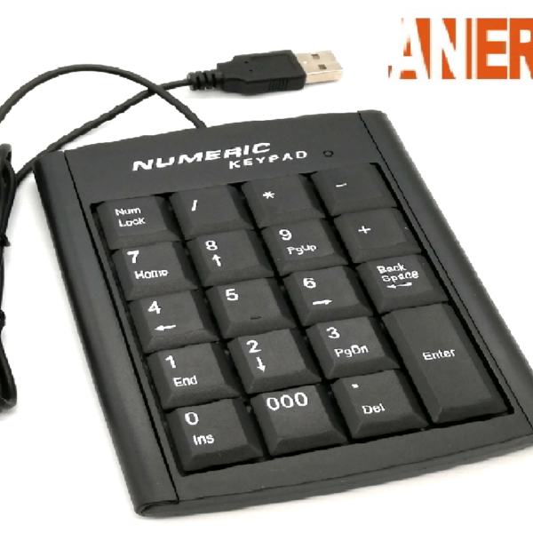 TECLADO NUMERICO USB NEGRO
