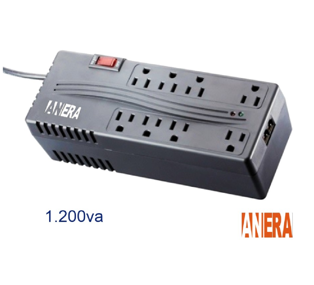 REGULADOR DE VOLTAGE 1200VA 8P ANERA Quito