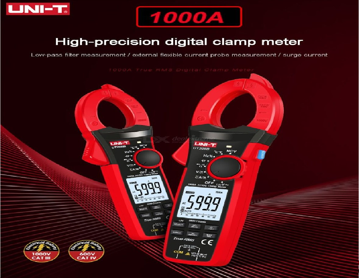 multimetro uni-t 205e PINZA AMPERIMETRICA DIGITAL 1000AM TRUE RMS AUTORANGO - Imagen 1