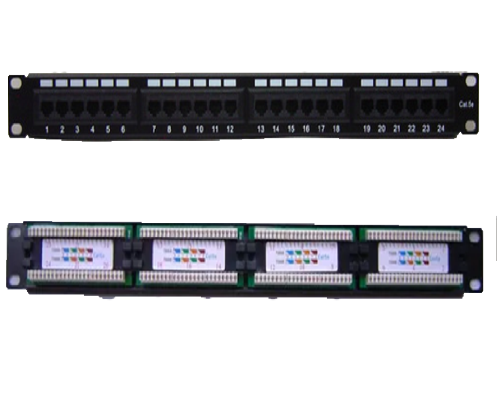 PATCH PANEL DE 24 PUERTOS CATEGORIA 5E PARA RACK - Electrocompu Quito