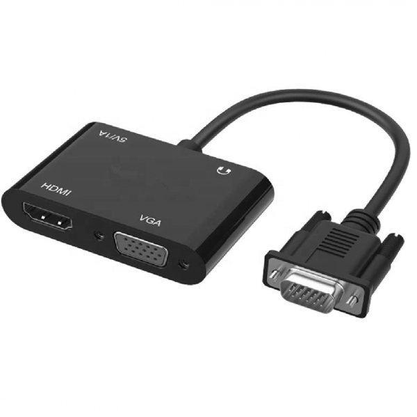 DIVISOR HDMI VGA A VGA DE 3,5 MM CON PANTALLA DOBLE