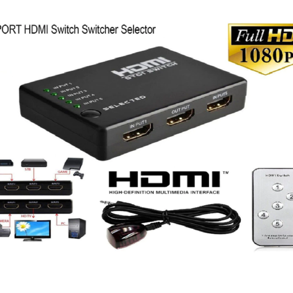SWITCH SELECTOR HDMI 5 PUERTOS