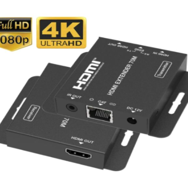 AMPLIFICADOR HDMI HASTA 70M CON CABLE UTP CAT5-6