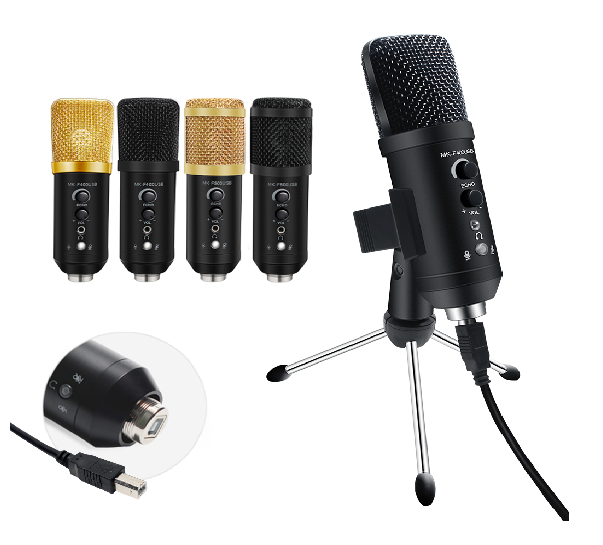 MICROFONO CONDENSADOR KIT USB PARA ESTUDIO