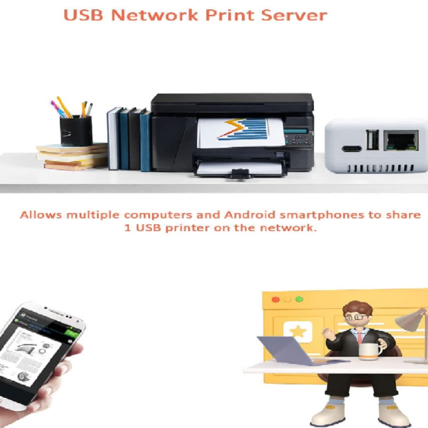 PRINTER SERVER 1 PUERTO USB 1 PUERTO RJ45 - Imagen 3