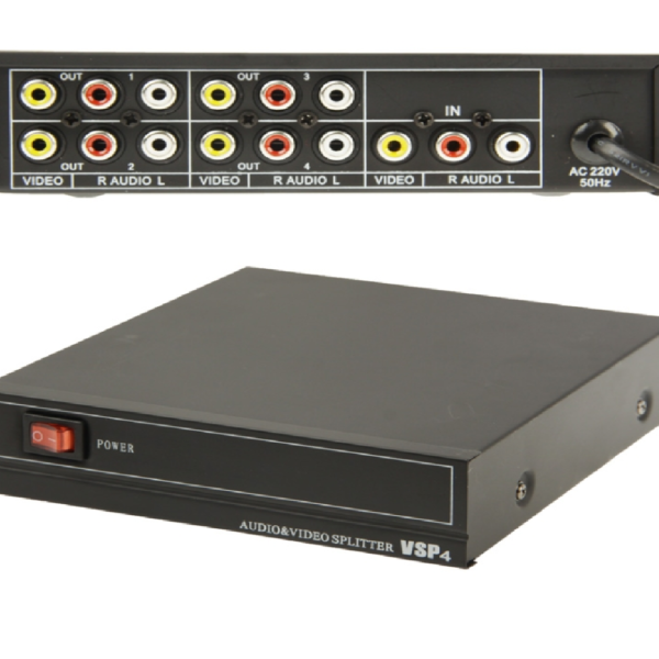 SPLITER AUDIO Y VIDEO 4 PUERTOS ANERA
