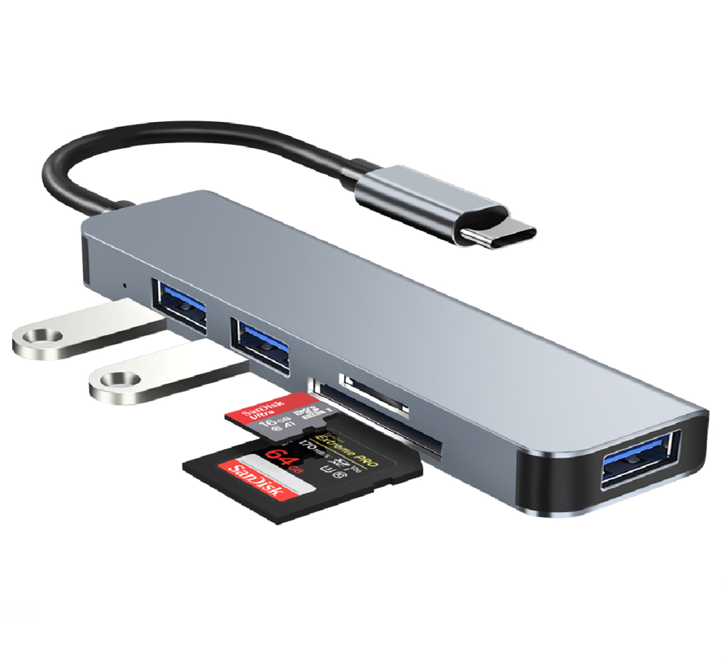 9591c 8 In 1 USB 3.0 X3 Scheda SD / TF HDMI RJ45 TYPE-C / USB-C (PD) Multi-Function Hub - Foto 8