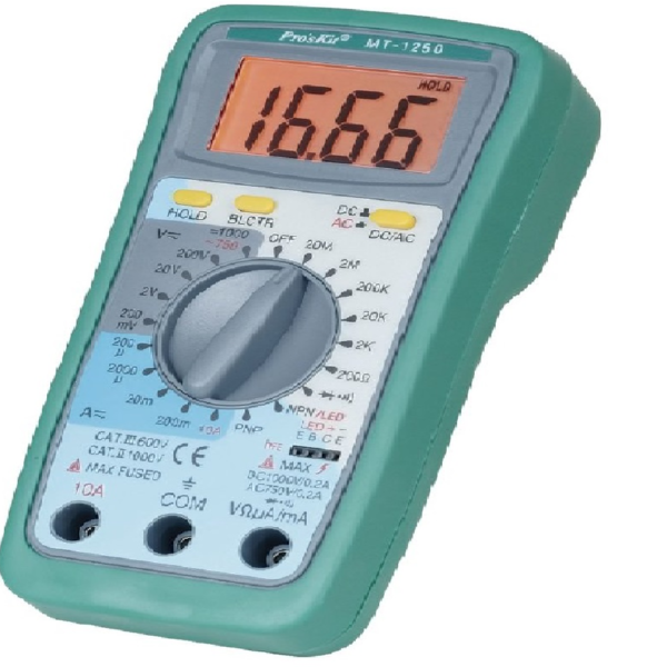 MULTIMETRO DIGITAL PROSKIT MT-1250 - Imagen 2