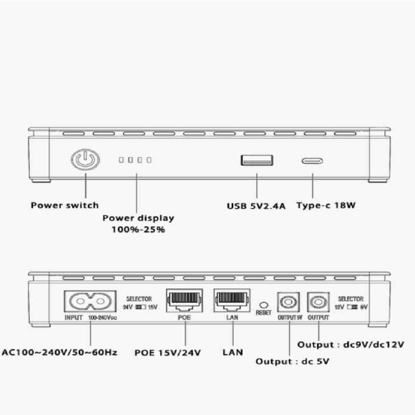 FUENTE DE PODER 15500MAH MINI UPS (YF0516CA) - Imagen 5