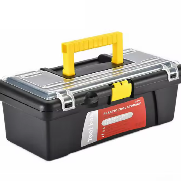 CAJA PLASTICA PARA HERRAMIENTAS 12X6X4.5" NEGRA