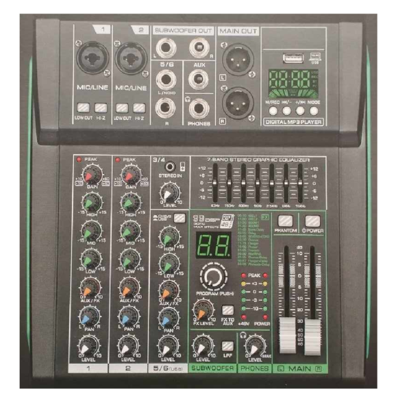 CONSOLA 6 CANALES 99 DSP ITALY AUDIO DIGITAL