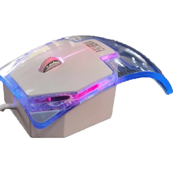 MOUSE USB LED AZUL VERDE TRANSPARENTE 800DPI - Imagen 5