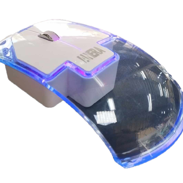 MOUSE USB LED AZUL VERDE TRANSPARENTE 800DPI - Imagen 4