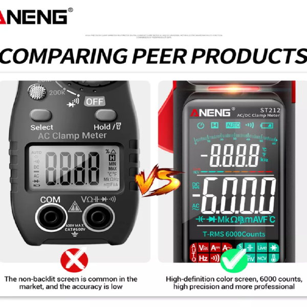 PINZA AMPERIMETRICA 600V AC/DC 400A - Imagen 7