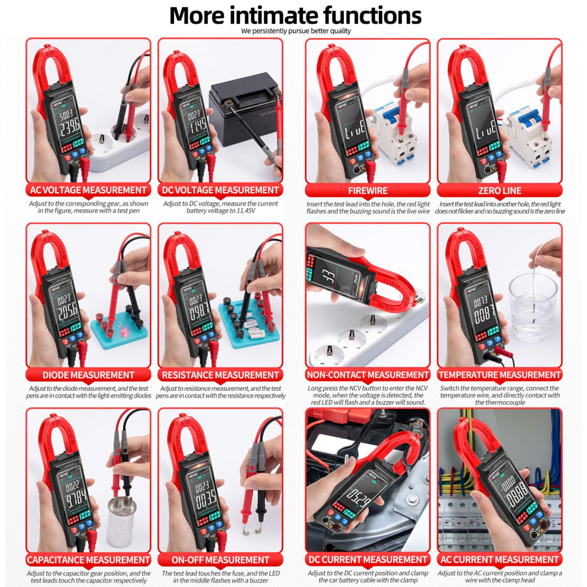 PINZA AMPERIMETRICA 600V AC/DC 400A - Imagen 8