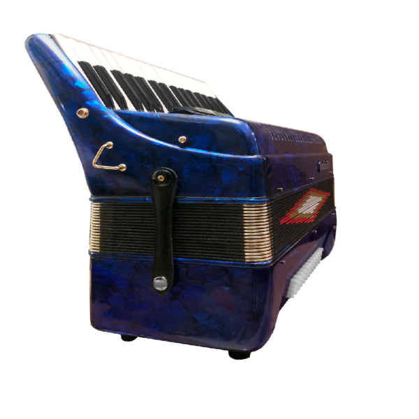 ACORDEÓN BASS 34 TECLAS Y 48 CLAVES AZUL Y ROJO - Imagen 3
