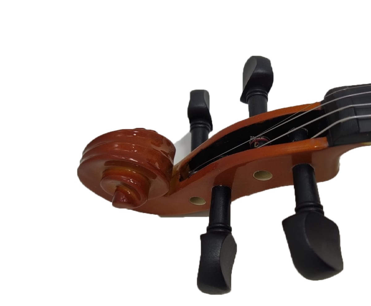 VIOLÍN ACÚSTICO PARA ESTUDIANTE TALLA 1/4 -1/2 DE MADERA DE PINO Y ARCE COLOR MARRON ROJIZO - Imagen 2