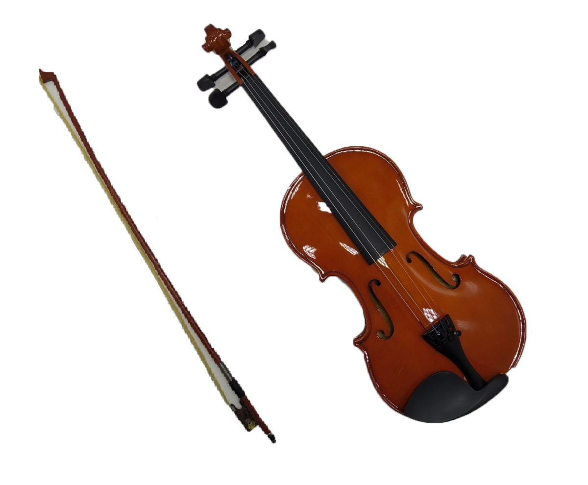 VIOLÍN ACÚSTICO PARA ESTUDIANTE TALLA 1/4 -1/2 DE MADERA DE PINO Y ARCE COLOR MARRON ROJIZO - Imagen 1