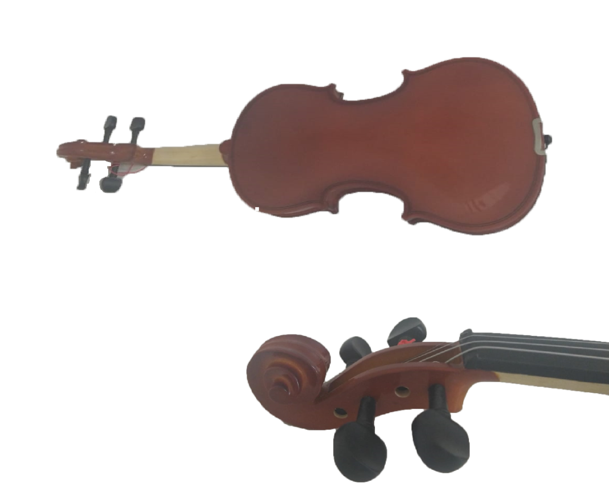 VIOLÍN ACÚSTICO PARA ESTUDIANTE VINTAGE TALLA 4/4 DE MADERA DE PINO Y ARCE COLOR MARRON - Imagen 2