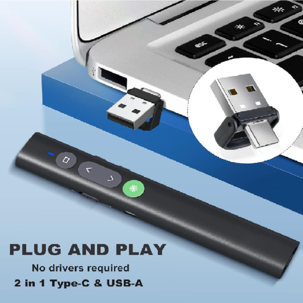 PUNTERO LASER INALAMBRICO METALICO TIPO C - Imagen 4