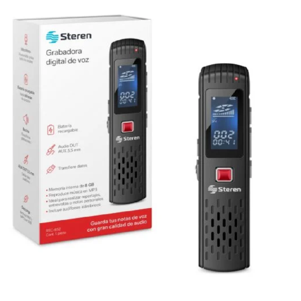 GRABADORA DIGITAL DE VOZ SLIM DE 8 GB - Imagen 2