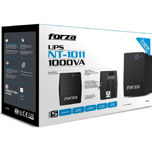 UPS FORZA 1000VA 120V 6 TOMAS RJ11 - Imagen 3