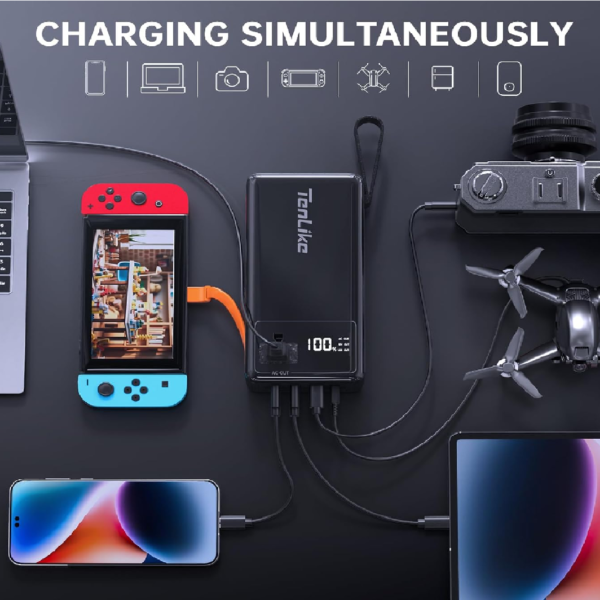 ESTACIÓN DE ENERGÍA PORTÁTIL DE 99.9 WH ESENCIALES PARA CAMPING - Imagen 4