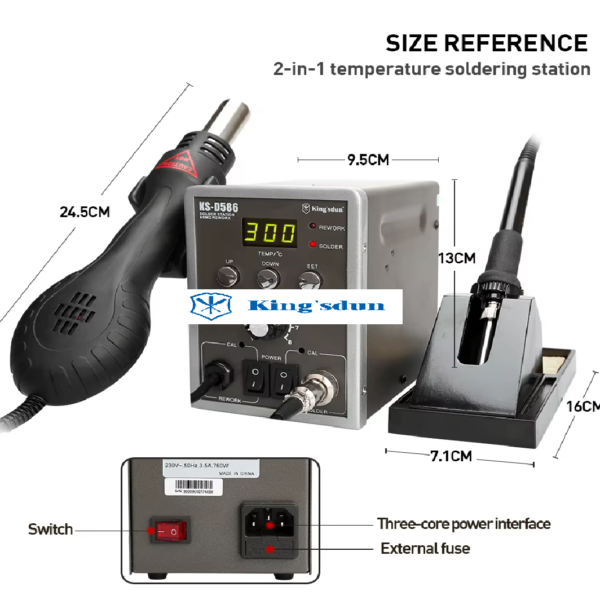 ESTACION DE SOLDAR 630W 110V PLUG US - Imagen 3