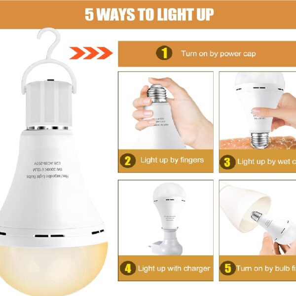 FOCO  RECARGABLE 12W, 1200mAh, 80mm - Imagen 3