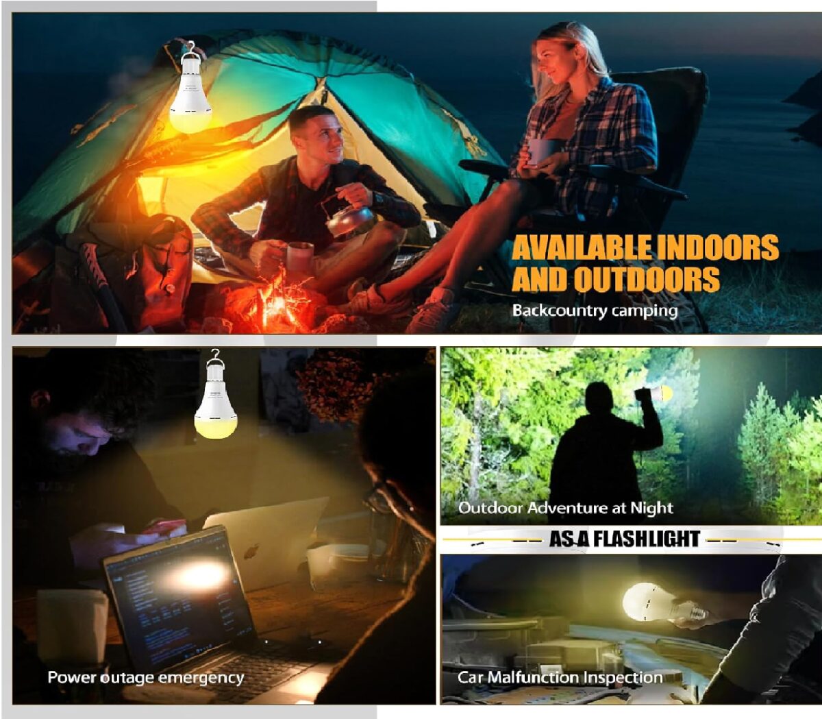 FOCO  RECARGABLE 12W, 1200mAh, 80mm - Imagen 2