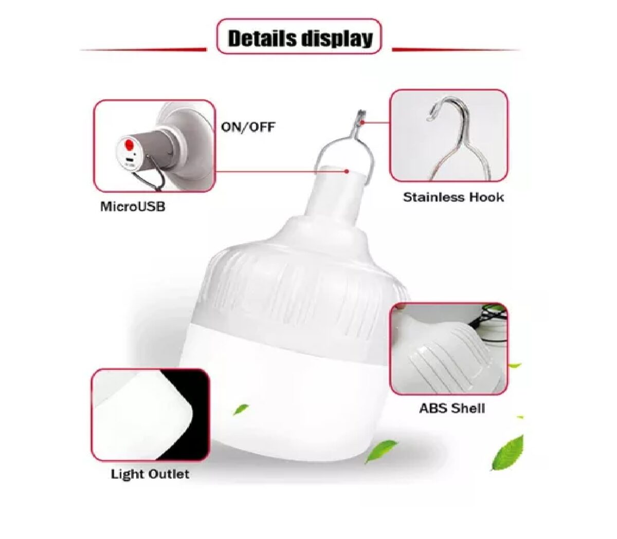 FOCO RECARGABLE USB, 40W, 3600mAh, 105mm - Imagen 5