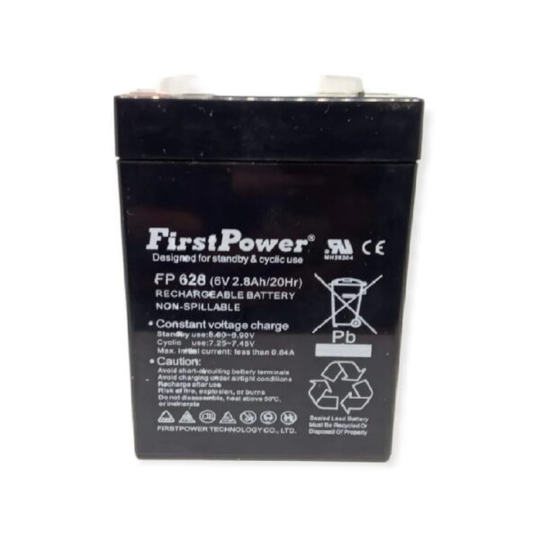 BATERIA 6V 2.8AMP RECARGABLE SECA