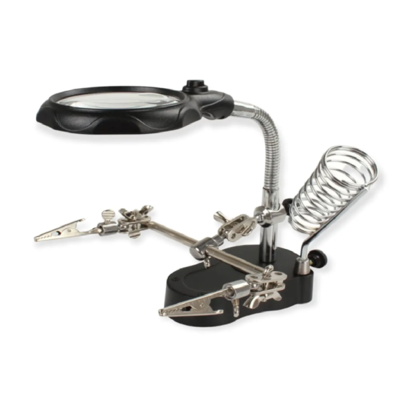 TERCERA MANO CON LUPA Y LUZ LED 2X 6X FLEX