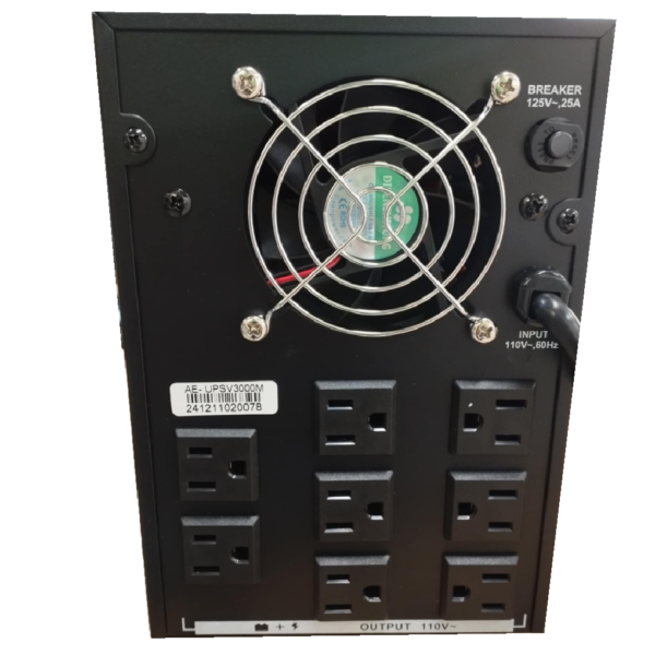 UPS 3000VA/1800W, 110V AC ANERA - Imagen 3