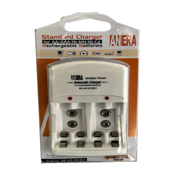 CARGADOR PILAS 2AA-AAA-9VOLTIOS DC302