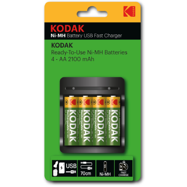CARGADOR USB + 4 PILAS AA 2100MAH