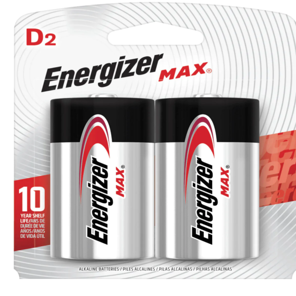 PILA ALKALINA TIPO D ENERGIZER MAX BL/2