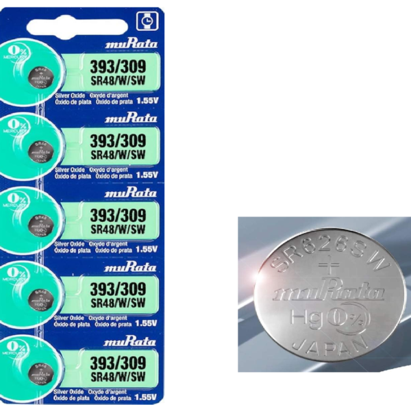 PILA DE RELOJ SR48/393 OXIDO DE PLATA 1.55V