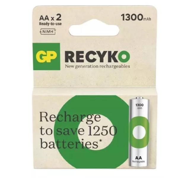 PILA RECARGABLE 1300MAH AA BL/2 GP