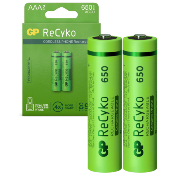 PILA RECARGABLE AAA 650mah RECYCO+PRO