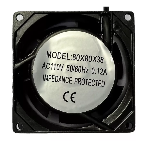 VENTILADOR 110V AC 0.12A 8X8X3.8 METAL