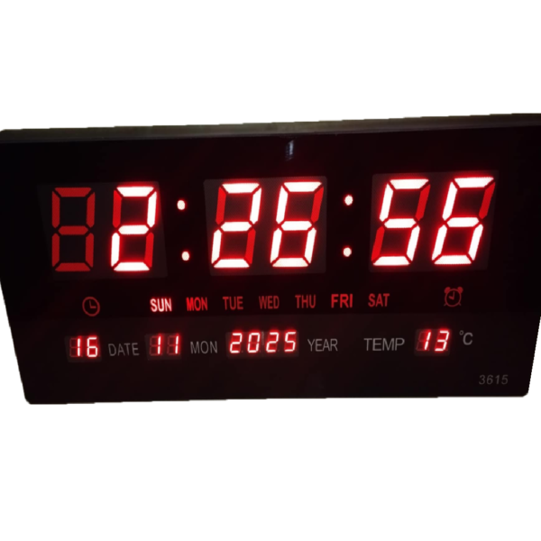 RELOJ DIGITAL LED DE PARED ROJO