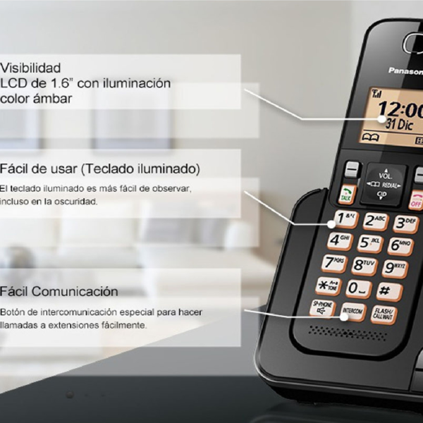 TELEFONO PANASONIC 3 BASES KXT 353LAB - Imagen 3