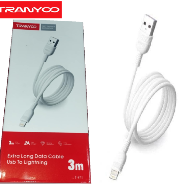 CABLE DE CARGA ANTI-ROTURA 3MTS USB A TIPO IP