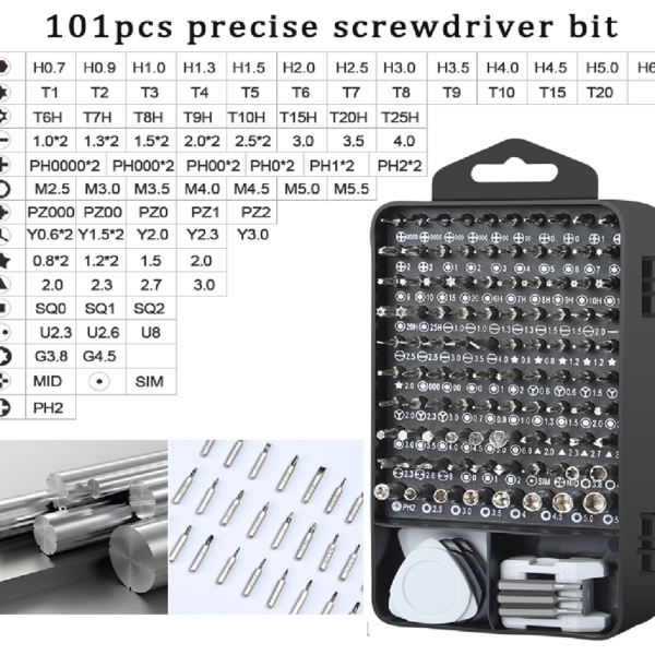 DESTORNILLADOR KIT 117 PCS MANGO/ANTIESTATICO PLASTICO - Imagen 6