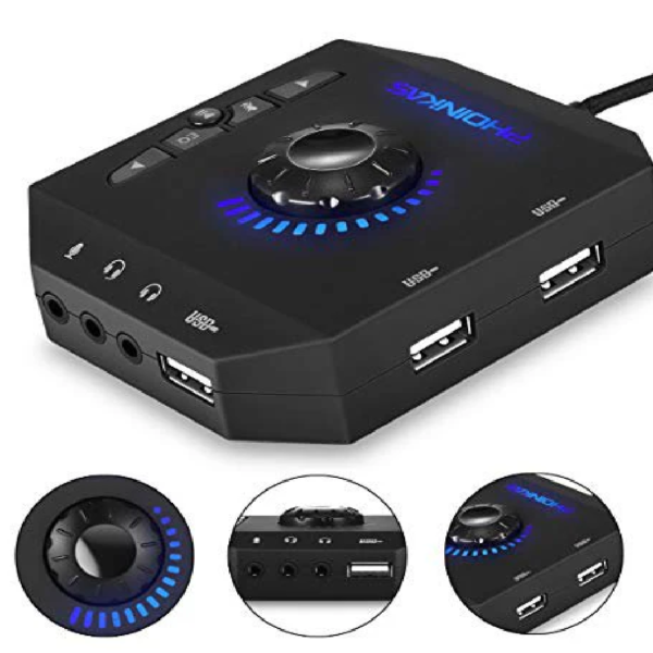 TARJETA DE SONIDO EXTERNA 2.0+HUB 3P USB