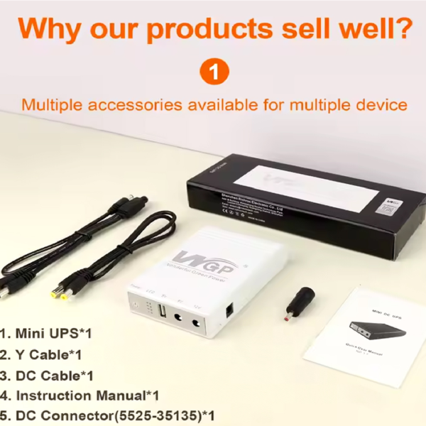 MINI UPS 10400mAh PEQUEÑO - Imagen 3